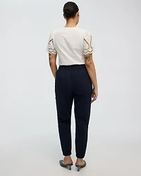 Pantalon jogger en popeline avec poches cargo - Long