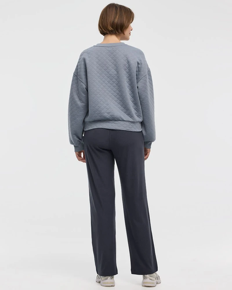 Quilted Henley Pullover - Hyba