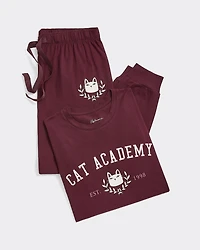 Long-Sleeve Top and Jogger Cotton Pyjama Set