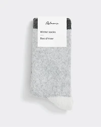 Winter Socks with Coloured Hem