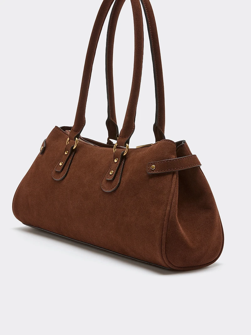 Bowler Satchel Bag with Lock Charm