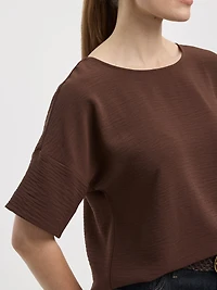 Crew-Neck T-Shirt Blouse