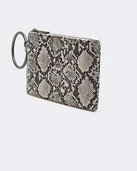 Faux Leather Snakeskin Pochette