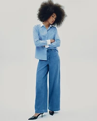 Wide-Leg High-Rise Jean