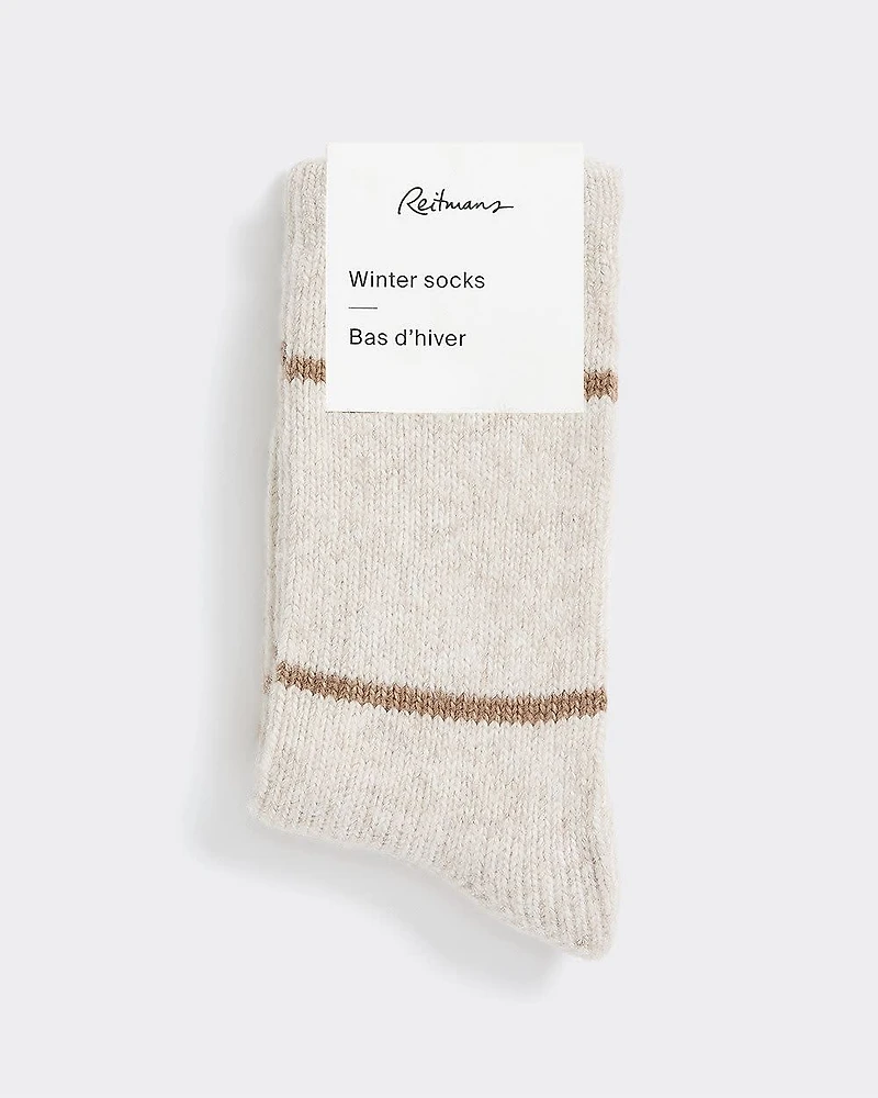 Winter Socks with Stripes