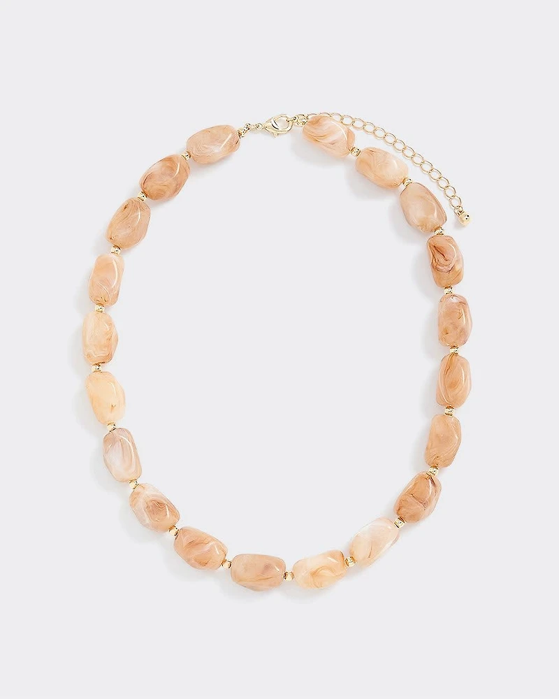 Short Necklace with Acrylic Beads