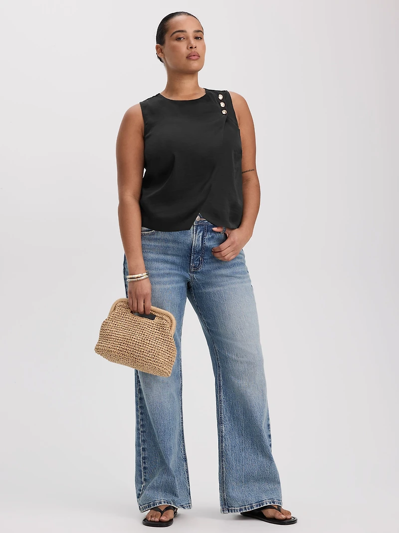 Sleeveless Wrap Top