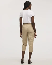 Pantalon capri en popeline