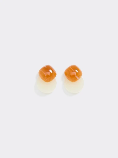 Two-Tone Resin Earrings