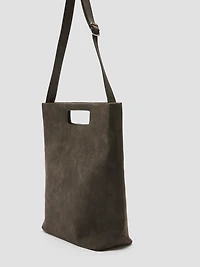 Sac fourre-tout structuré en faux suède
