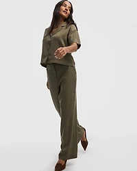 Wide-Leg High-Rise Pant