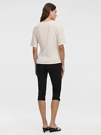 Crew-Neck T-Shirt with Knot Detail