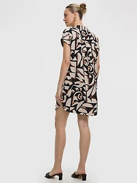 Short-Sleeve Shift Dress