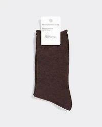 Heather Bamboo Viscose Crew Socks