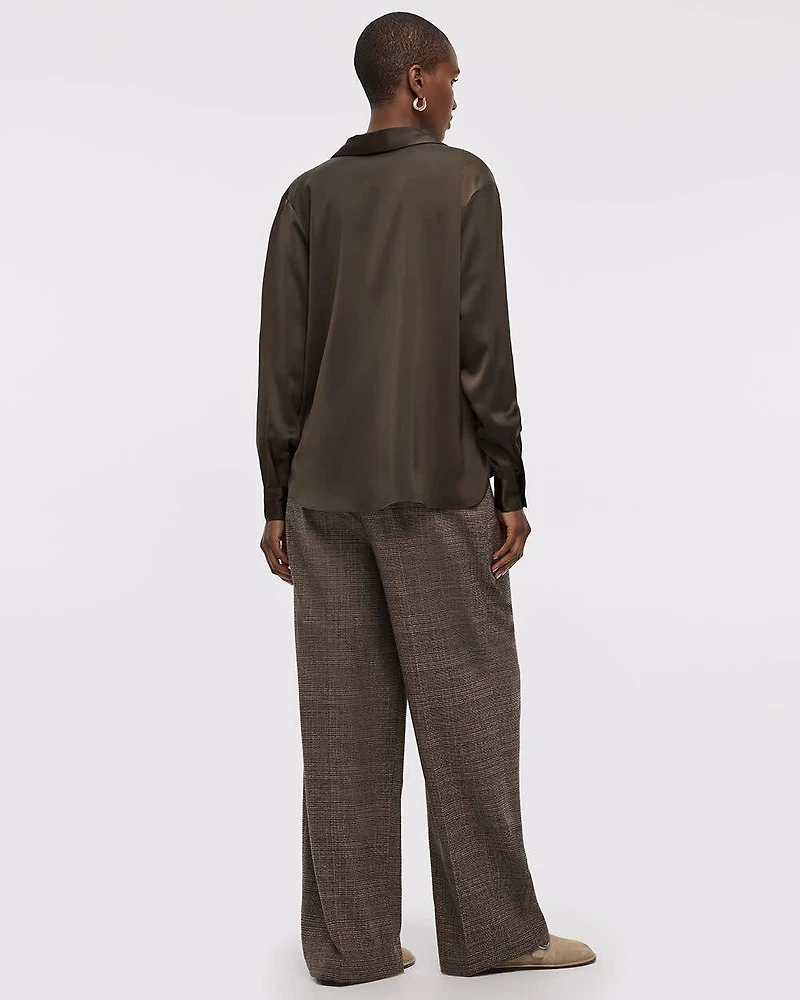 Satin Long-Sleeve Shirt