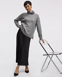 Satin A-Line Midi Skirt