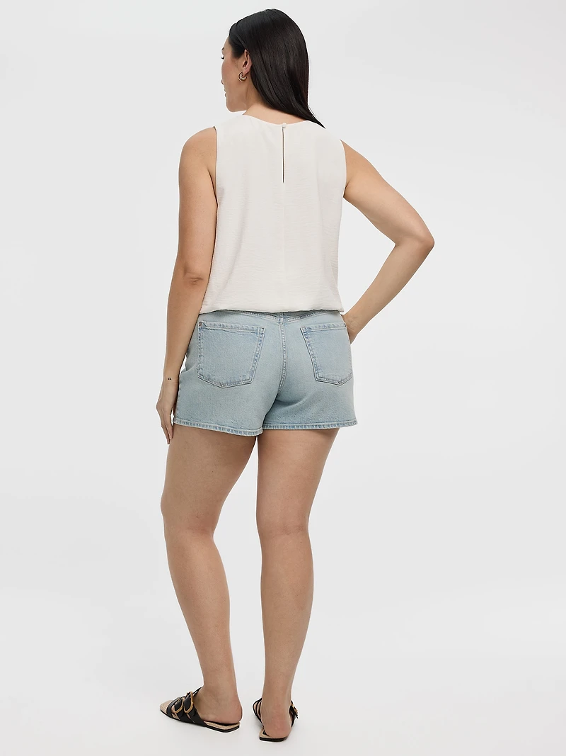 Camisole à col rond avec ourlet bulle