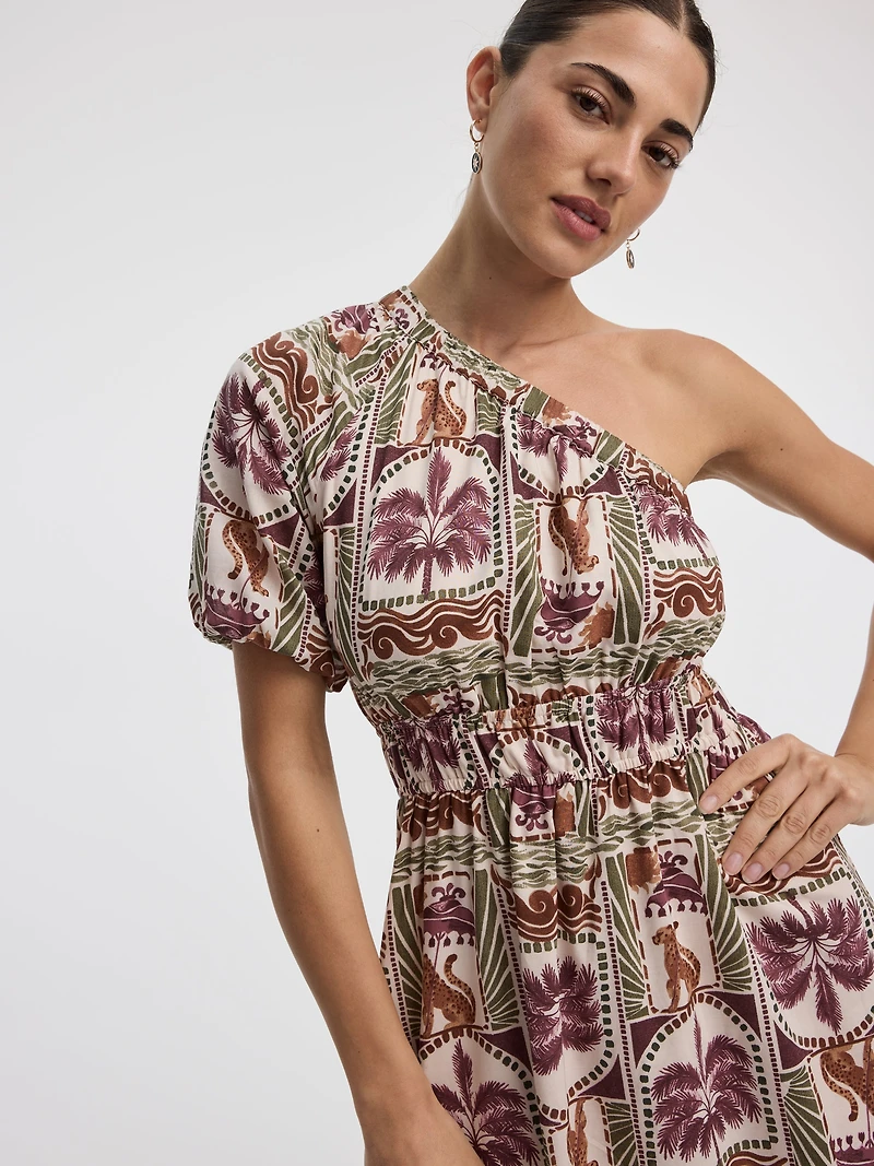 Robe maxi à épaule dénudée