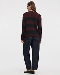 Long-Sleeve Crew-Neck Fluffy-Knit Sweater