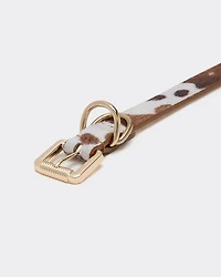 Ceinture en faux cuir à motif peau de vache