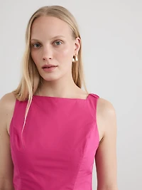 Robe maxi sans manches à col bateau