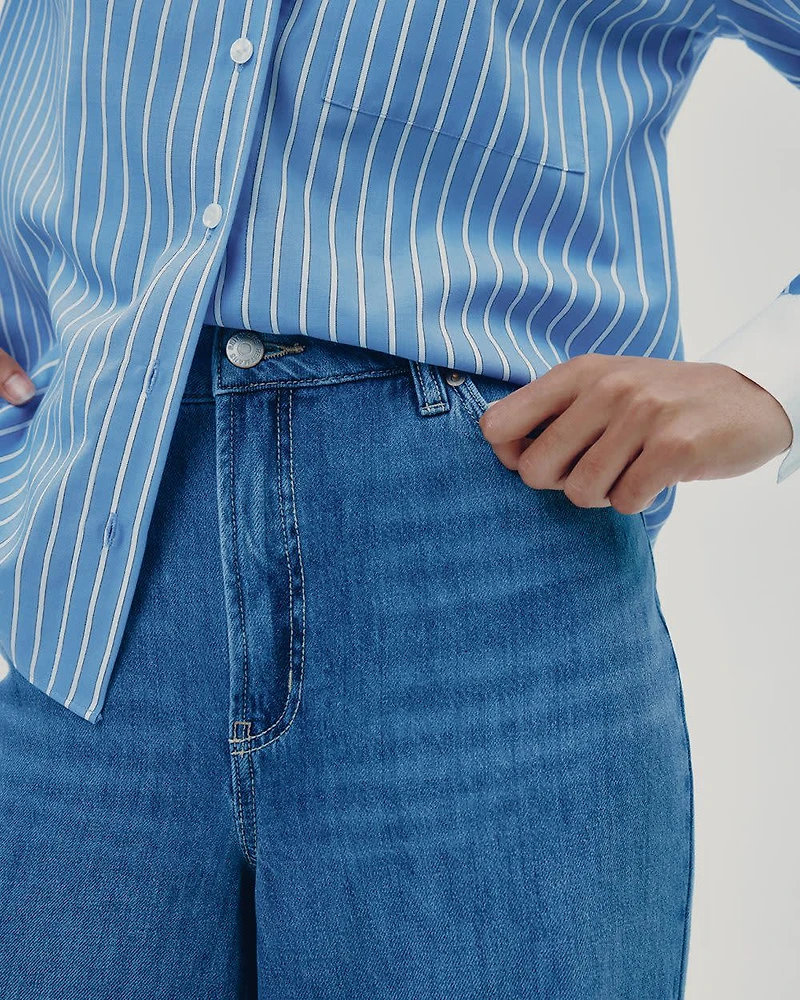 Wide-Leg High-Rise Jean