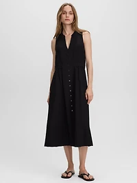 Sleeveless Midi Shirtdress