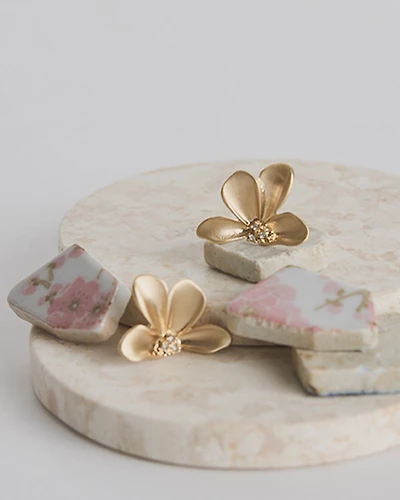 Half-Flower Earrings