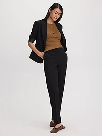Slim-Leg High-Rise Ankle Pant