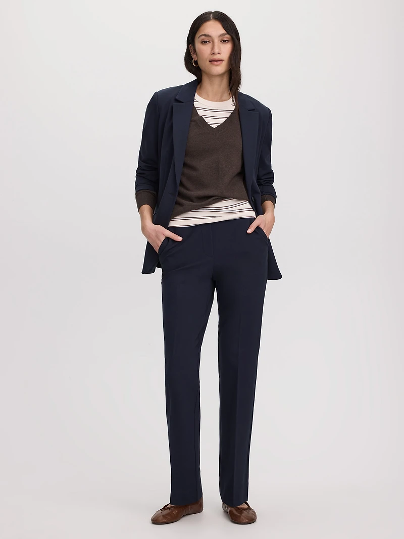 Straight-Leg High-Rise Pants