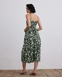 Robe maxi sans manches à col V