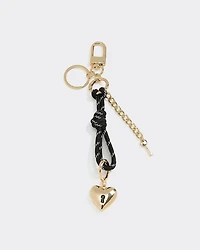 Breloque pour sac avec coeur et clé