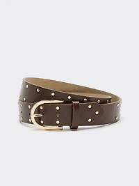 Ceinture en faux cuir à clous
