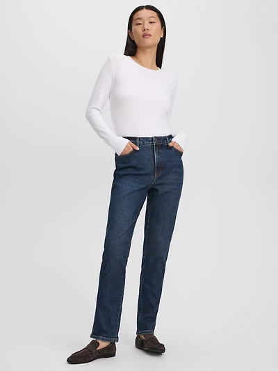 Jean taille haute à jambe étroite - Le Vintage Coupe Courbes