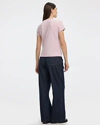 Fitted Crew-Neck Ribbed T-Shirt - R Essentials