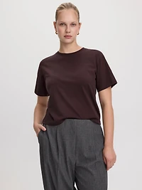 T-shirt boxy à col rond