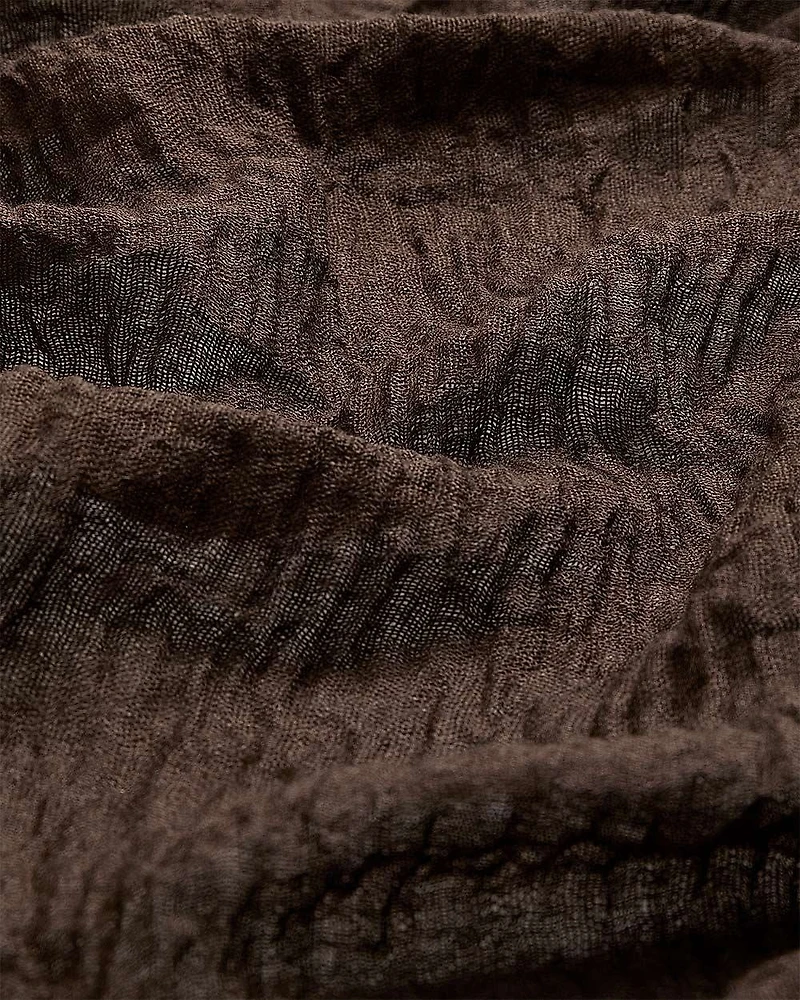 Crinkled Scarf with Raw Edges