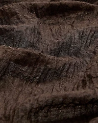 Crinkled Scarf with Raw Edges