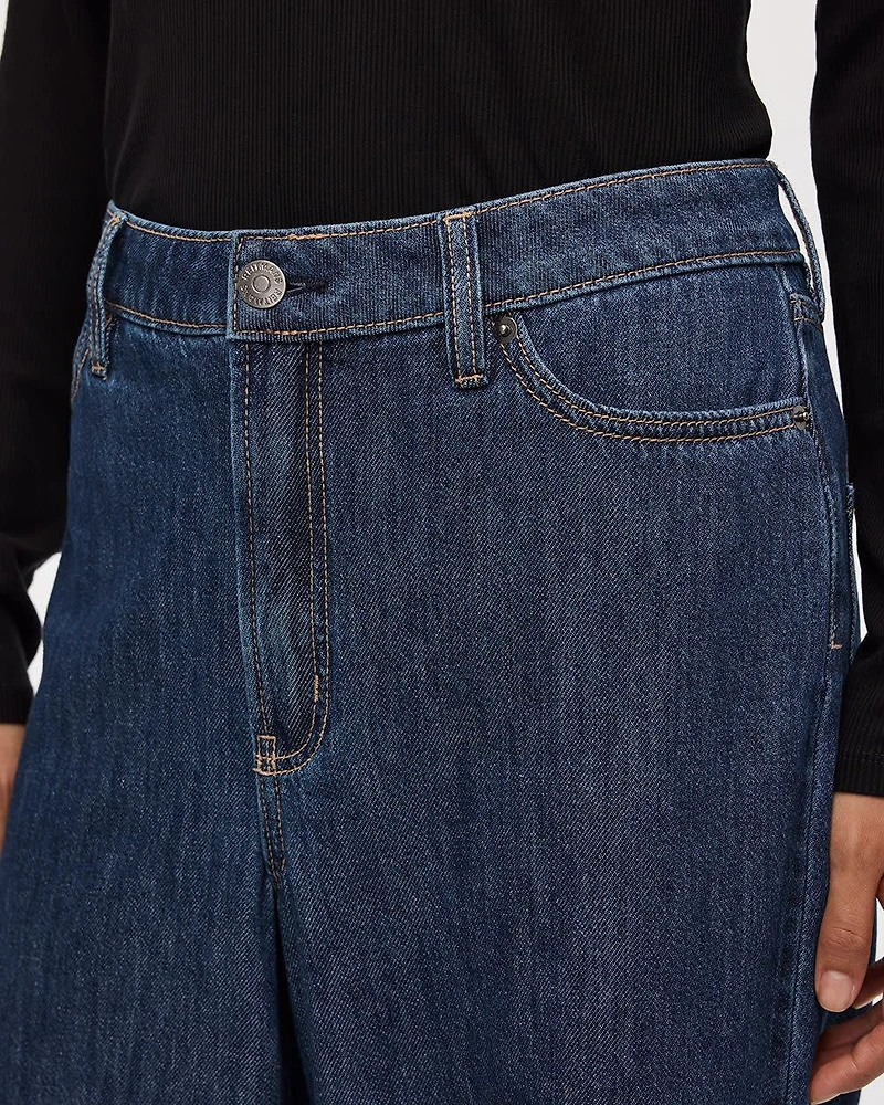 Jean à jambe large et taille haute