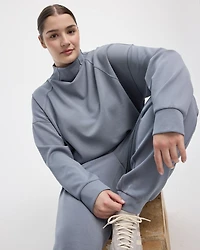 Long-Sleeve Mock-Neck Pullover - HYLUX Hyba