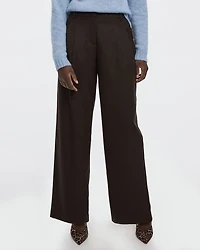 Pantalon à jambe large et taille mi-haute