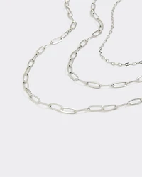 Long Necklace with Paperclip Chains