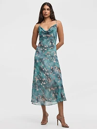 Sleeveless Maxi Dress with Cowl Neckline