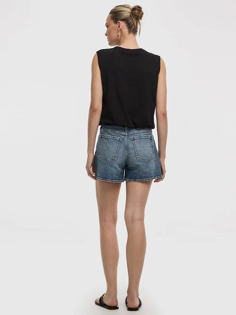 Camisole à col rond avec ourlet bulle
