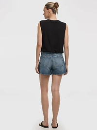Camisole à col rond avec ourlet bulle