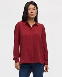 Long-Sleeve Buttoned-Down Blouse