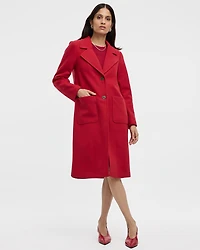 Long Coat with Two-Button Closure