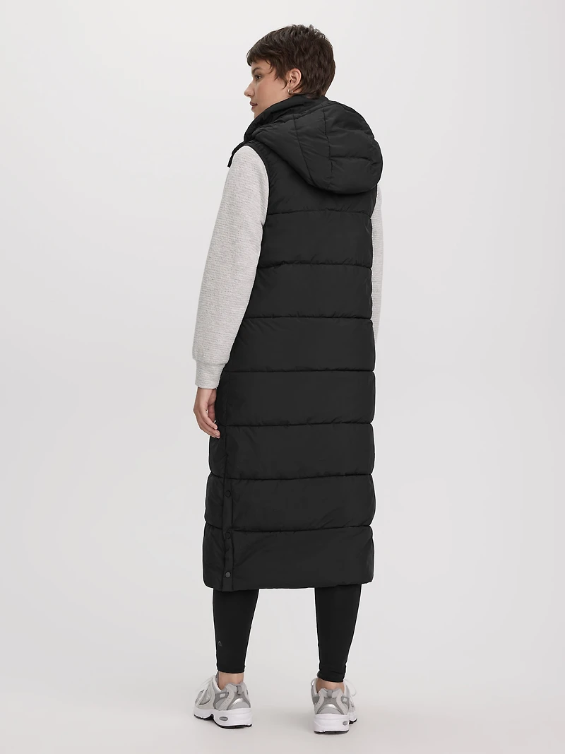 Long Quilted Sleeveless Vest - Hyba