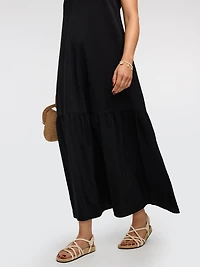 Sleeveless Maxi Dress with Contrast Straps