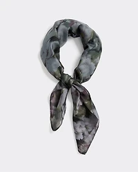 Square Scarf with Floral Print